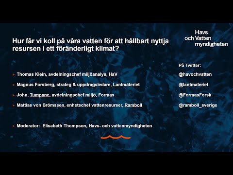 Almedalen 23 Hur får vi koll på våra vatten